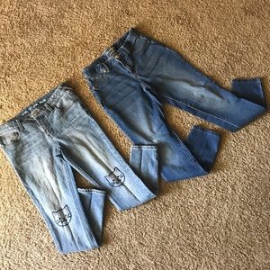 Girls jeans 👖 sz. 12 lot of 2 👖